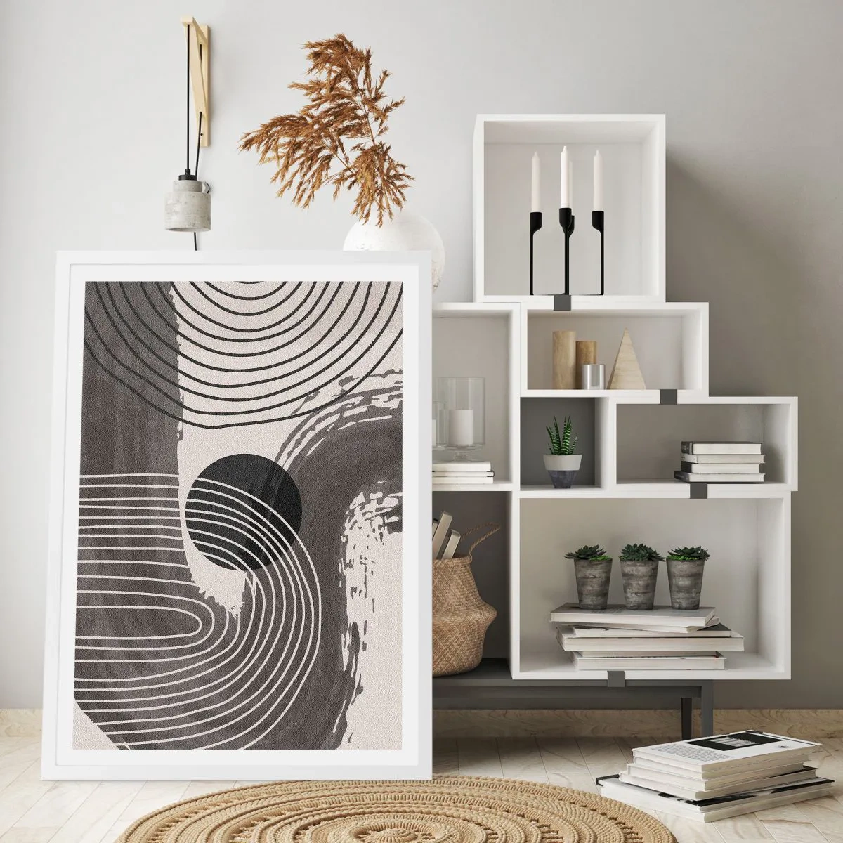 Affiche dans un cadre blanc - Poster - L'ovale gagne - 50x70 cm