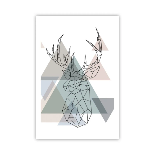 Affiche - Poster - Dans une forêt géométrique - 61x91 cm