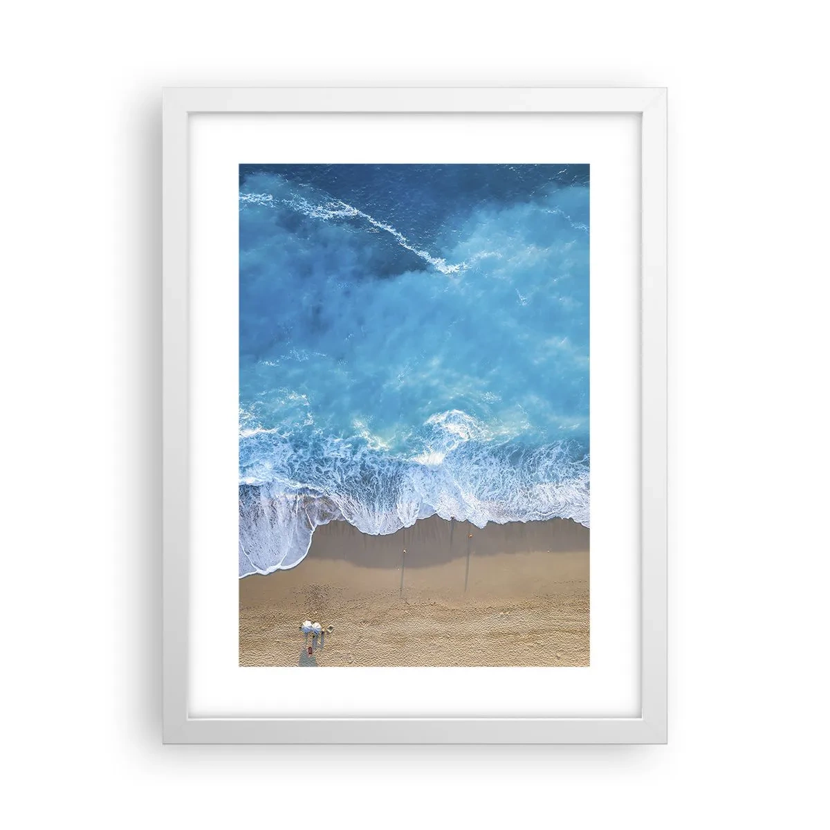 Affiche dans un cadre blanc - Poster - La force du bleu - 30x40 cm