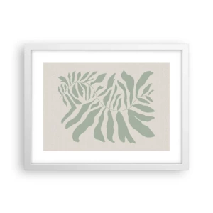 Affiche dans un cadre blanc - Poster - Brindille d'émeraude - 40x30 cm