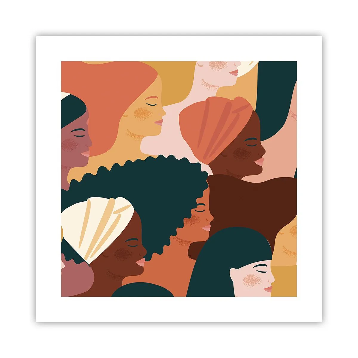 Affiche - Poster - Uniquement la féminité - 40x40 cm