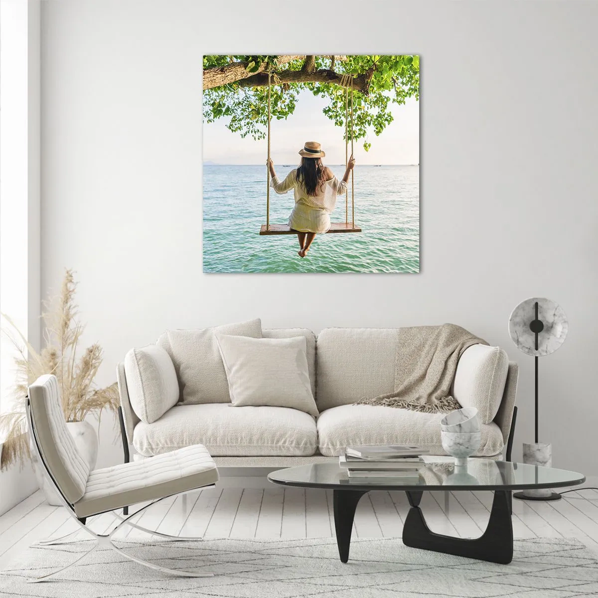 Impression sur verre - Image sur verre - La vie est belle - 50x50 cm