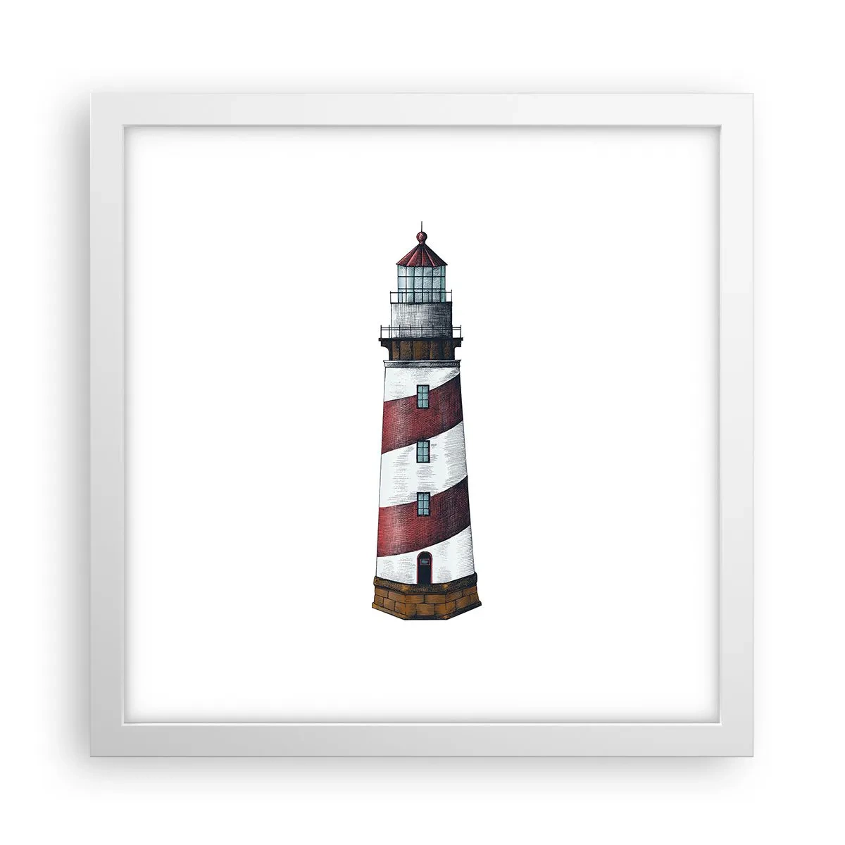 Affiche dans un cadre blanc - Poster - Toujours sur ses gardes - 30x30 cm