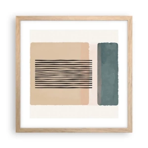 Affiche dans un chêne clair - Poster - Tout est en ordre - 40x40 cm