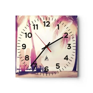 Horloge murale - Pendule murale - Ca va être une journée magnifique - 40x40 cm