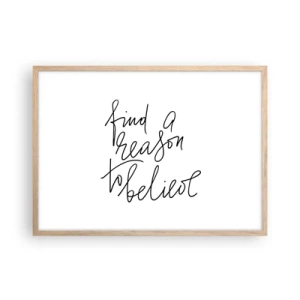 Affiche dans un chêne clair - Poster - C'est possible - 70x50 cm