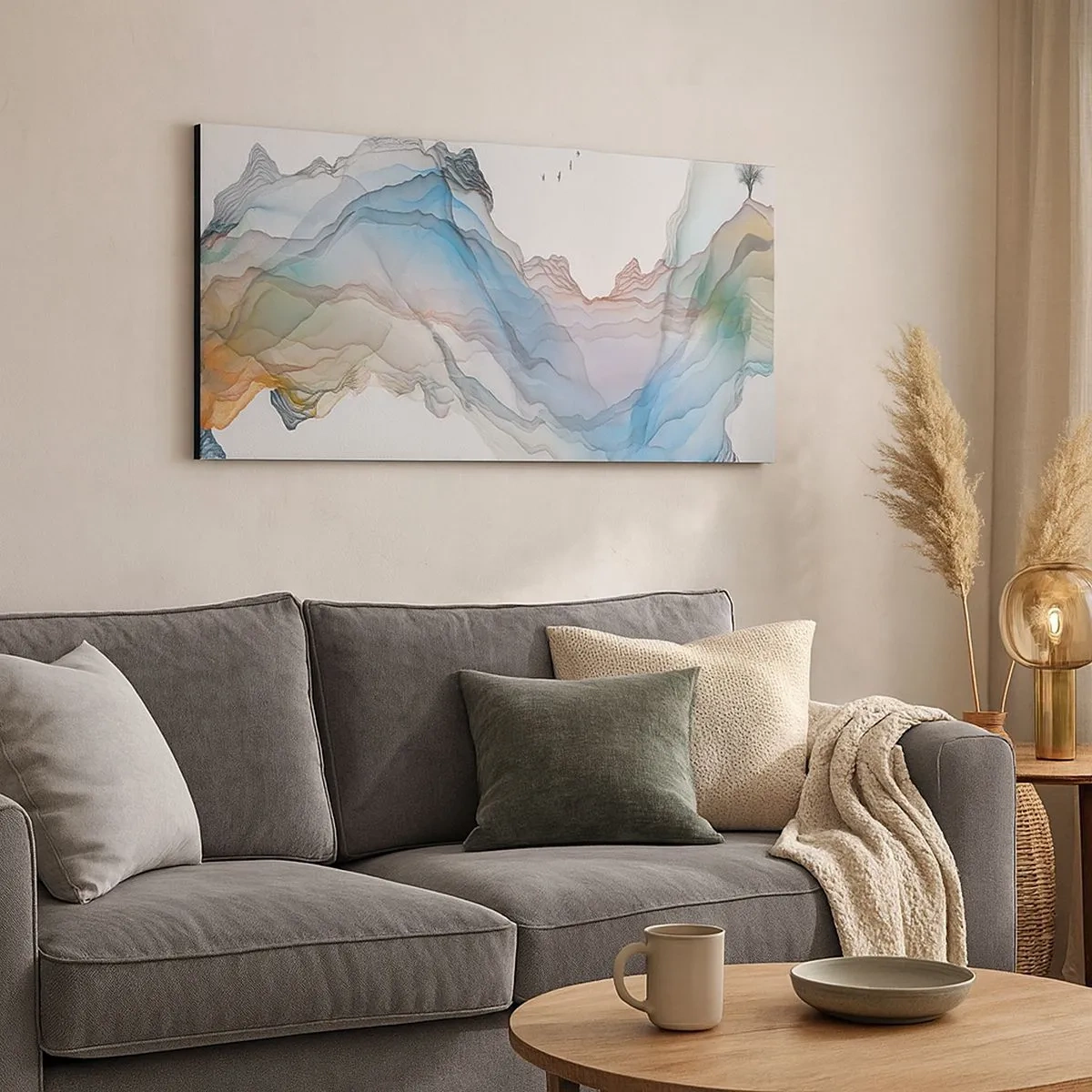 Impression sur toile - Image sur toile - Vers les montagnes de cristal - 100x40 cm