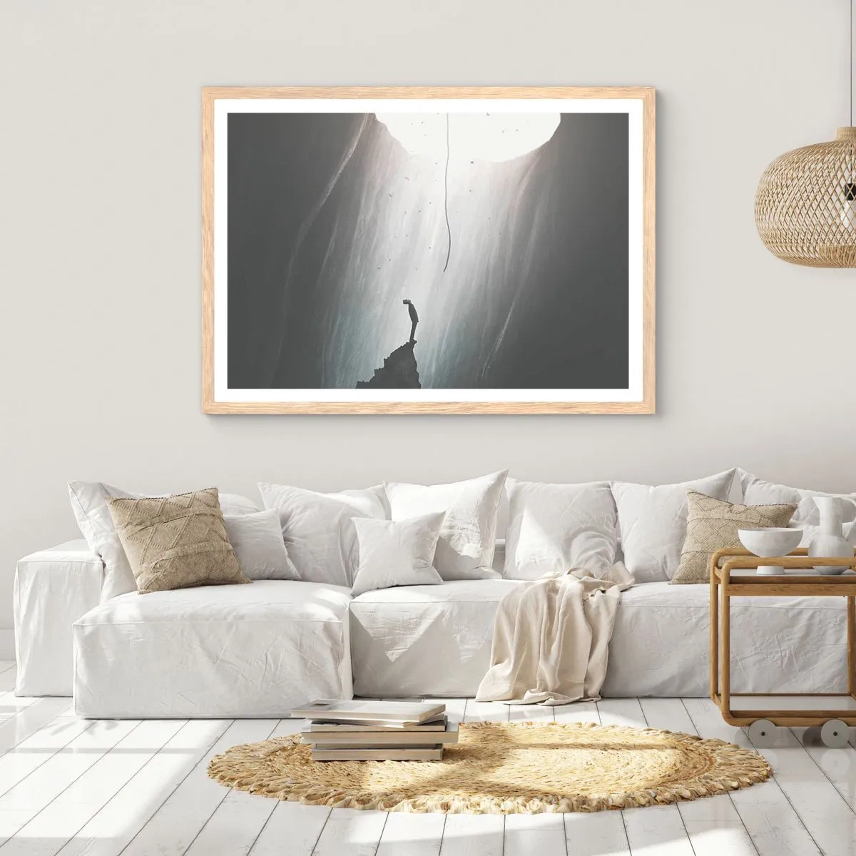 Affiche dans un chêne clair - Poster - Il y a toujours une issue - 100x70 cm