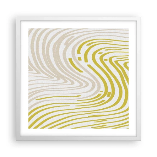 Affiche dans un cadre blanc - Poster - Une composition au léger virage - 50x50 cm