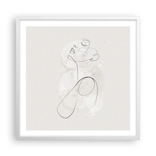 Affiche dans un cadre blanc - Poster - Spirale de beauté - 60x60 cm