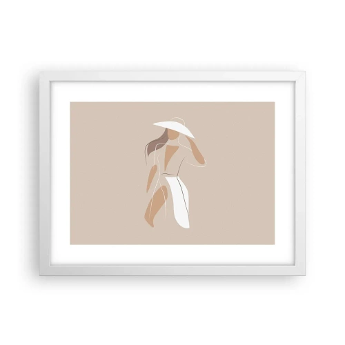 Affiche dans un cadre blanc - Poster - Lea mode est un jeu - 40x30 cm