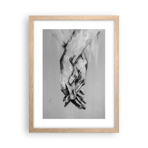 Affiche dans un chêne clair - Poster - Début... - 30x40 cm