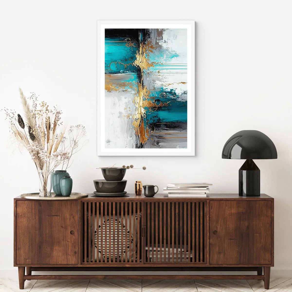 Affiche dans un cadre blanc - Poster - Tout coule - 40x50 cm