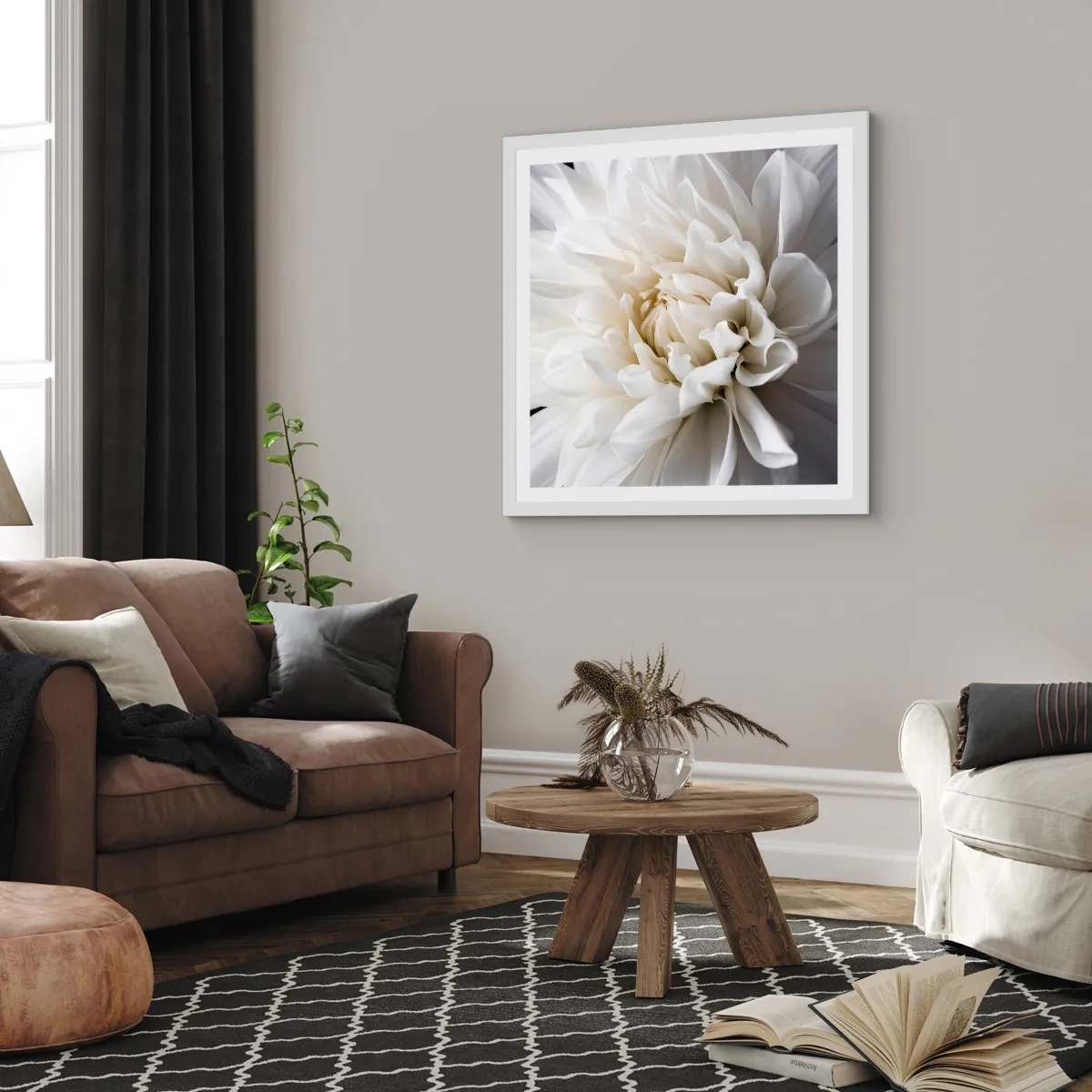 Affiche dans un cadre blanc - Poster - Le matin de la jeune mariéé - 40x40 cm