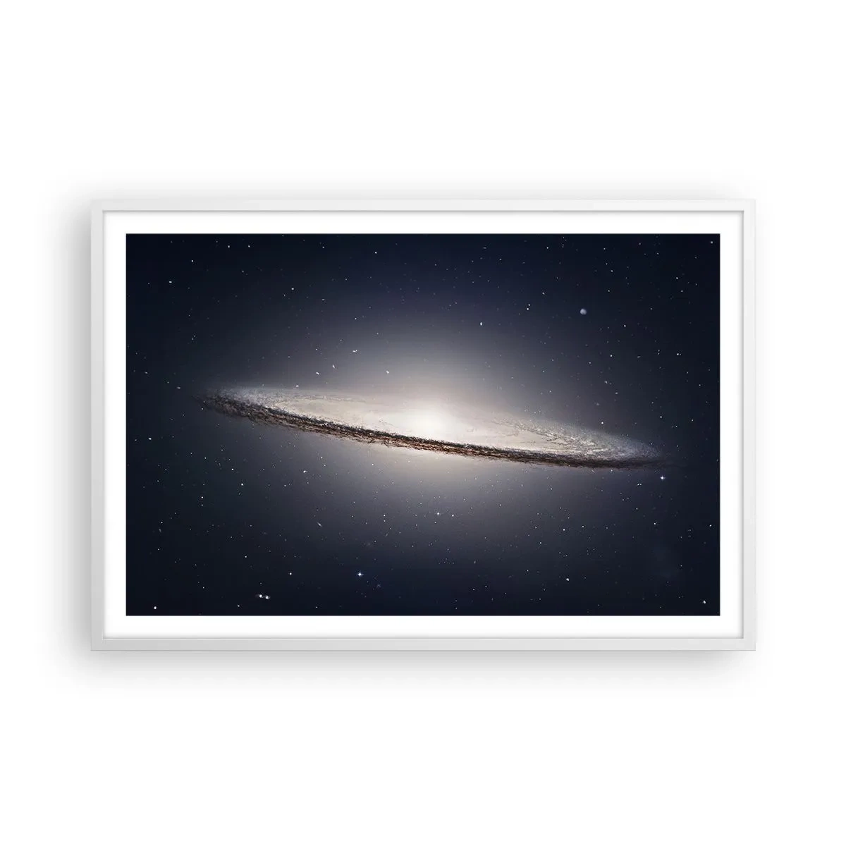 Affiche dans un cadre blanc - Poster - Il y a bien longtemps, dans une galaxie très lointaine… - 91x61 cm