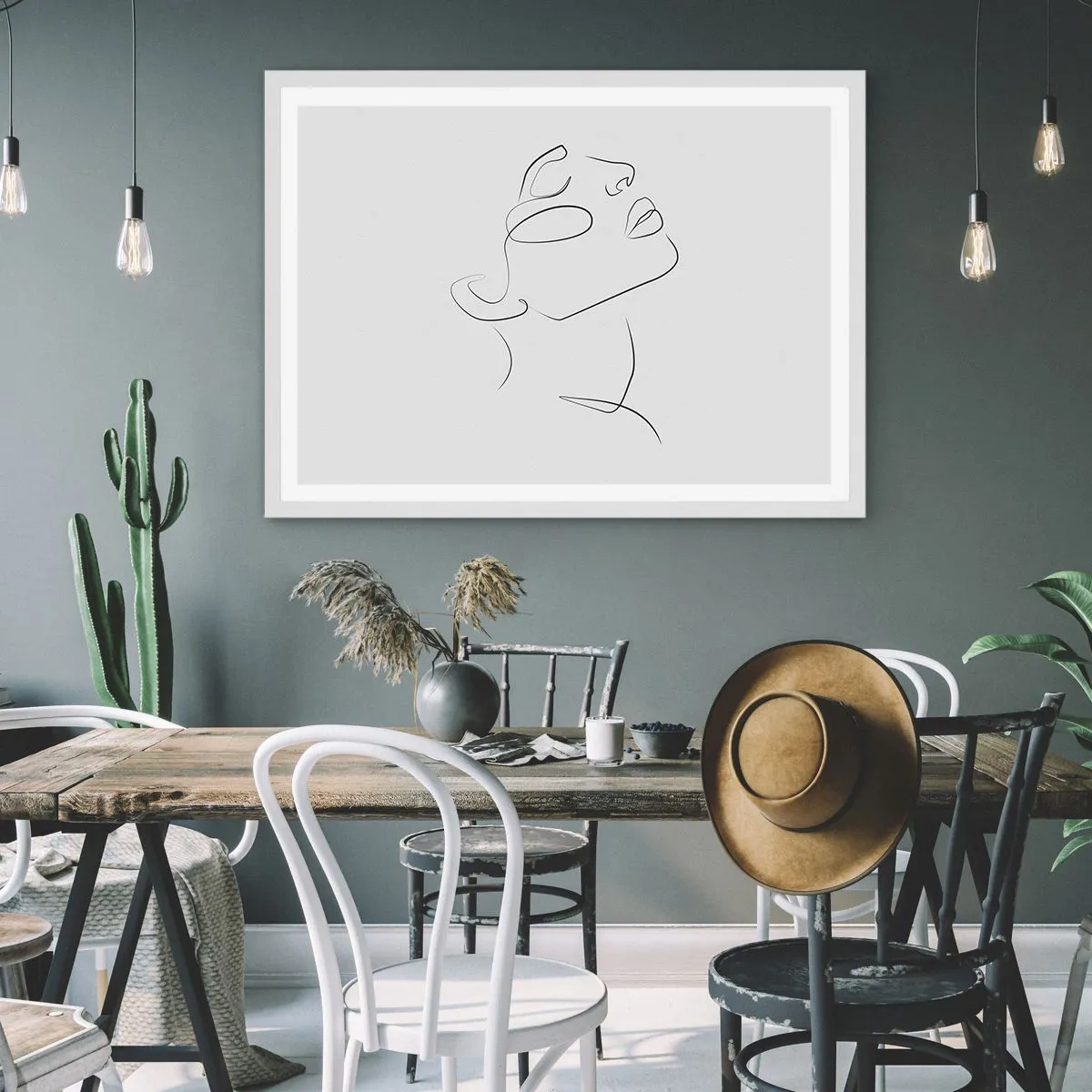 Affiche dans un cadre blanc - Poster - Méandre du rêve - 91x61 cm