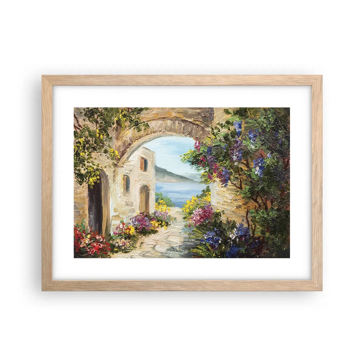 Affiche dans un chêne clair - Poster - Le charme d'une province côtière - 40x30 cm