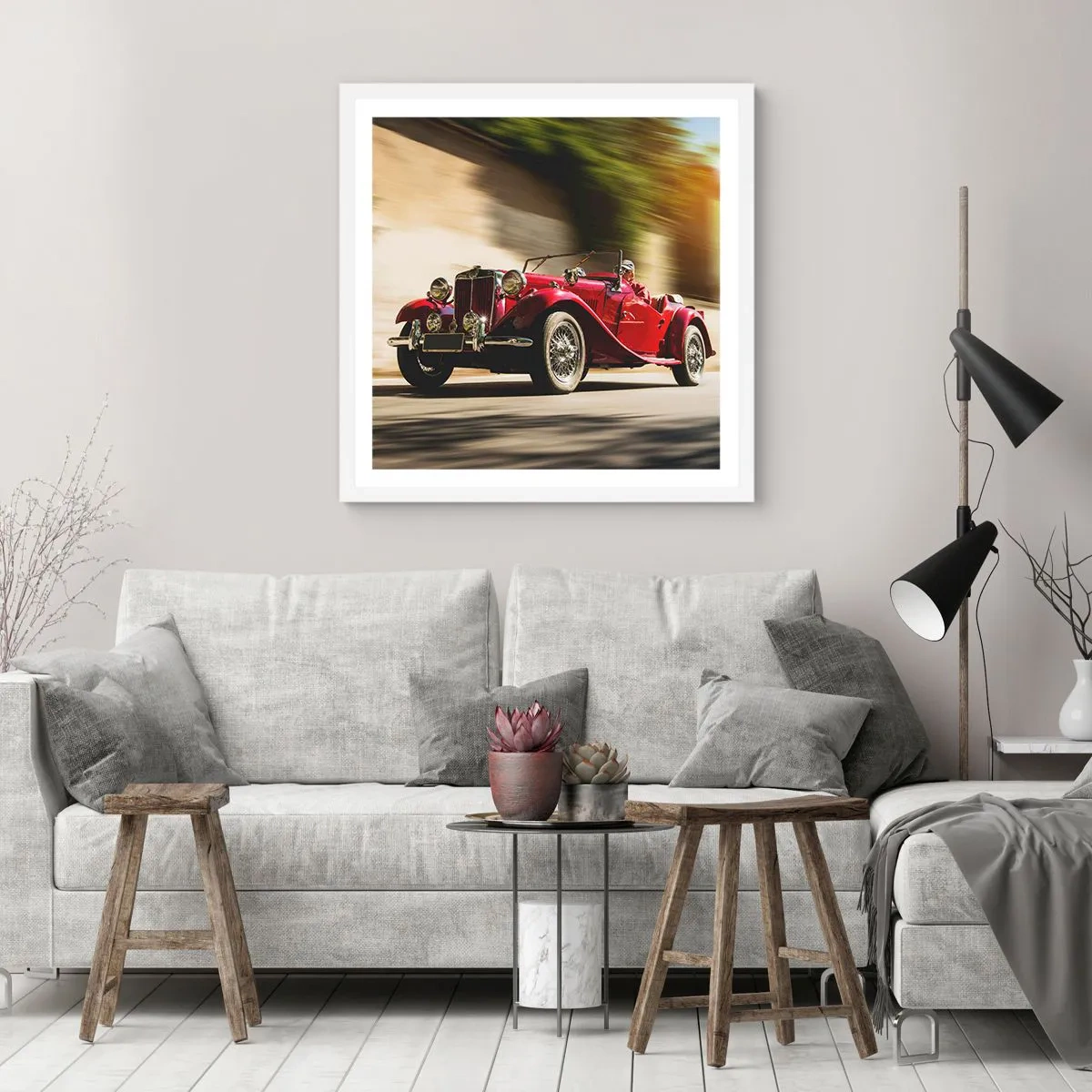 Affiche dans un cadre blanc - Poster - Plus belle que Nike de Samothrace - 60x60 cm