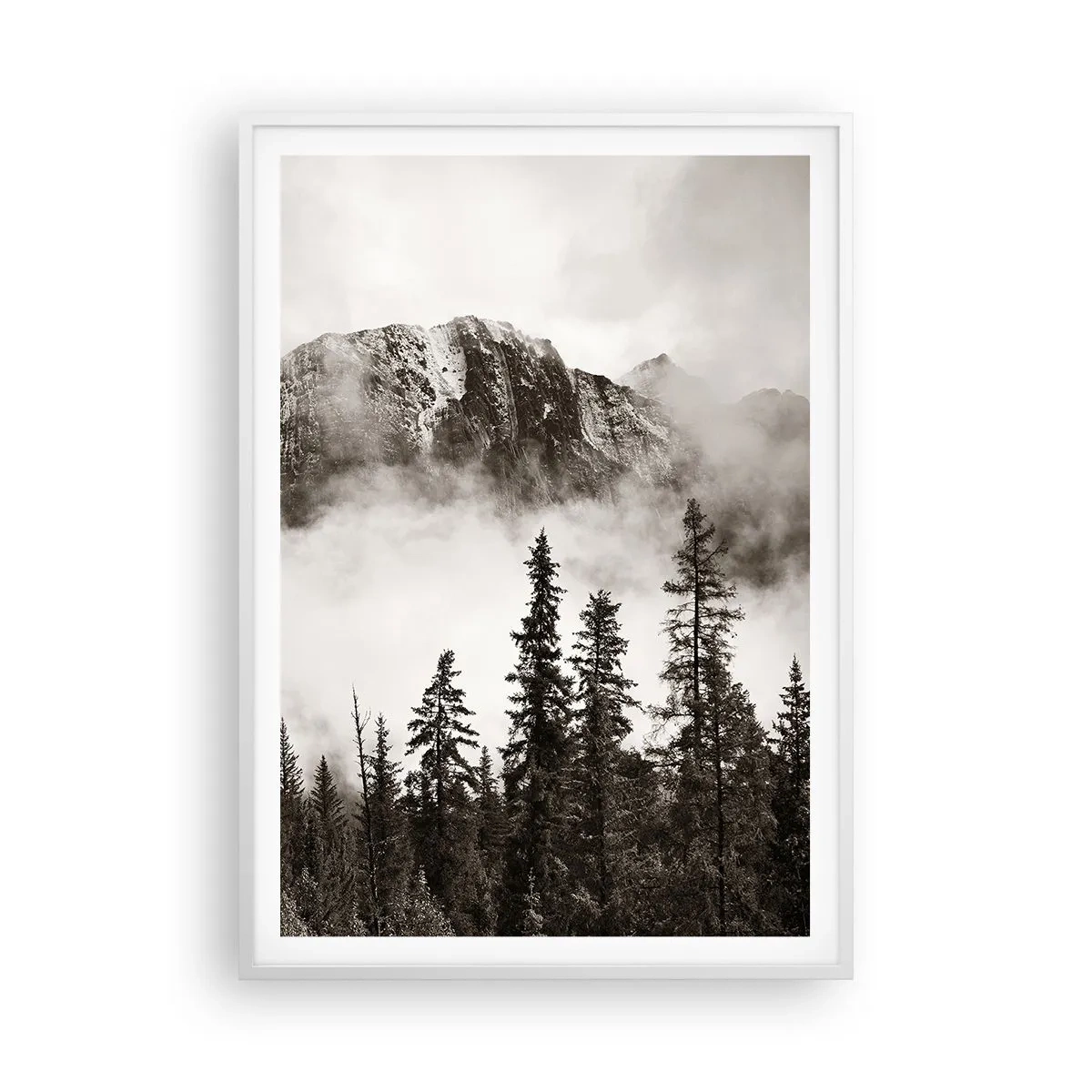 Affiche dans un cadre blanc - Poster - Seigneur de granite - 70x100 cm