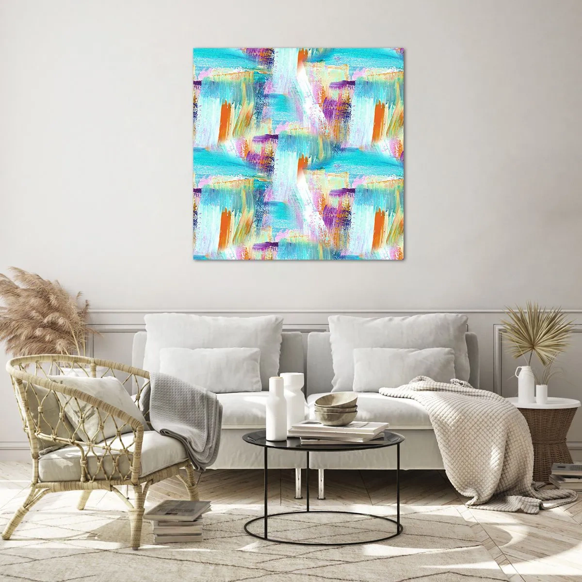 Impression sur verre - Image sur verre - Labyrinthe reluisant - 50x50 cm