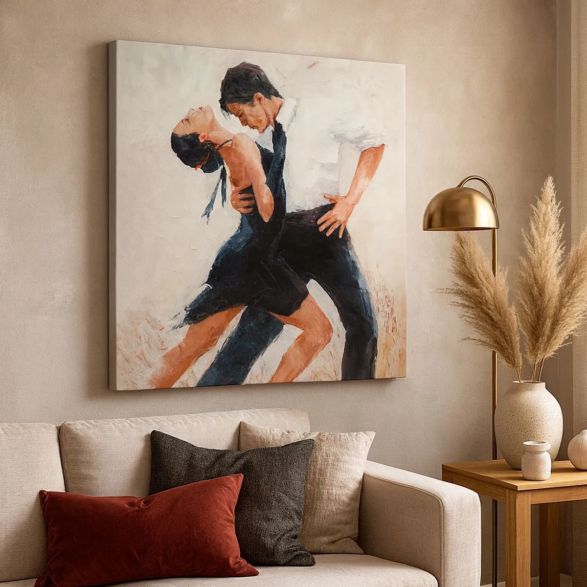 Impression sur toile - Image sur toile - Tango de mes rêves et pensées - 30x30 cm
