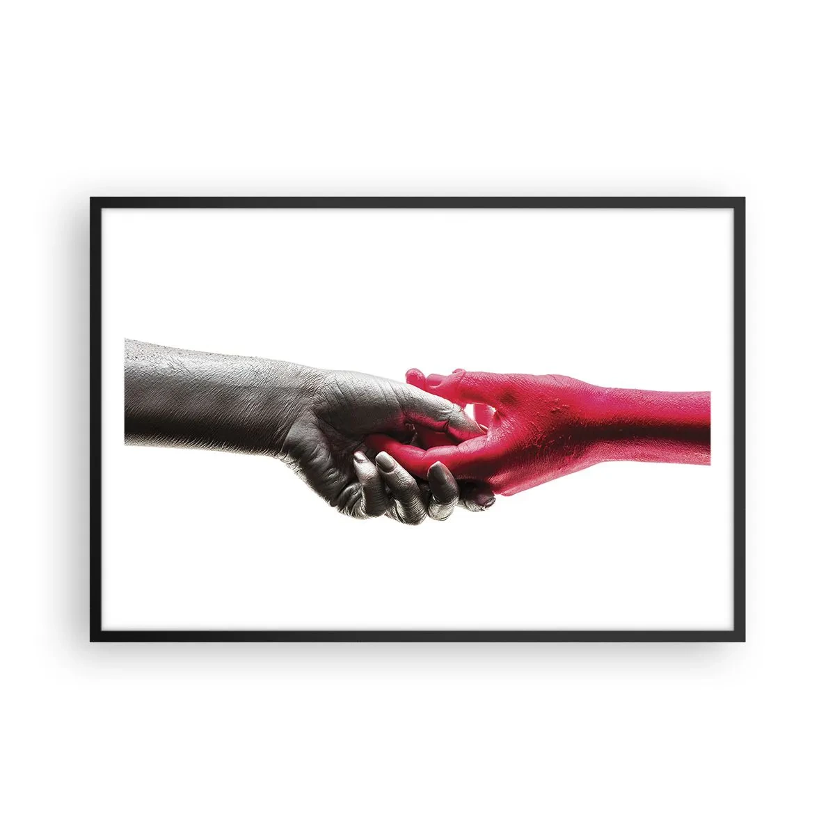 Affiche dans un cadre noir - Poster - Ensemble, bien que différents - 91x61 cm