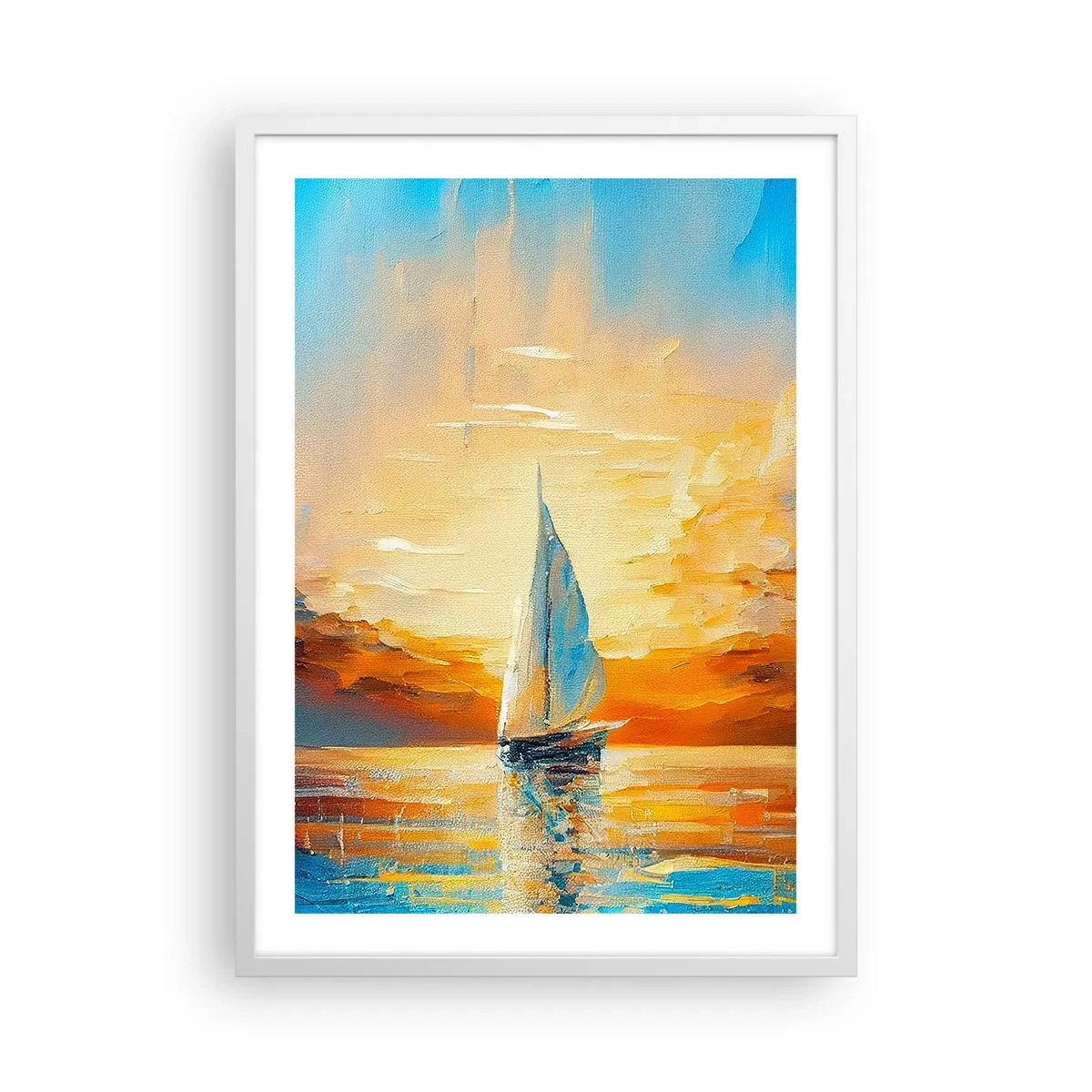 Affiche dans un cadre blanc - Poster - Expédition en or - 50x70 cm
