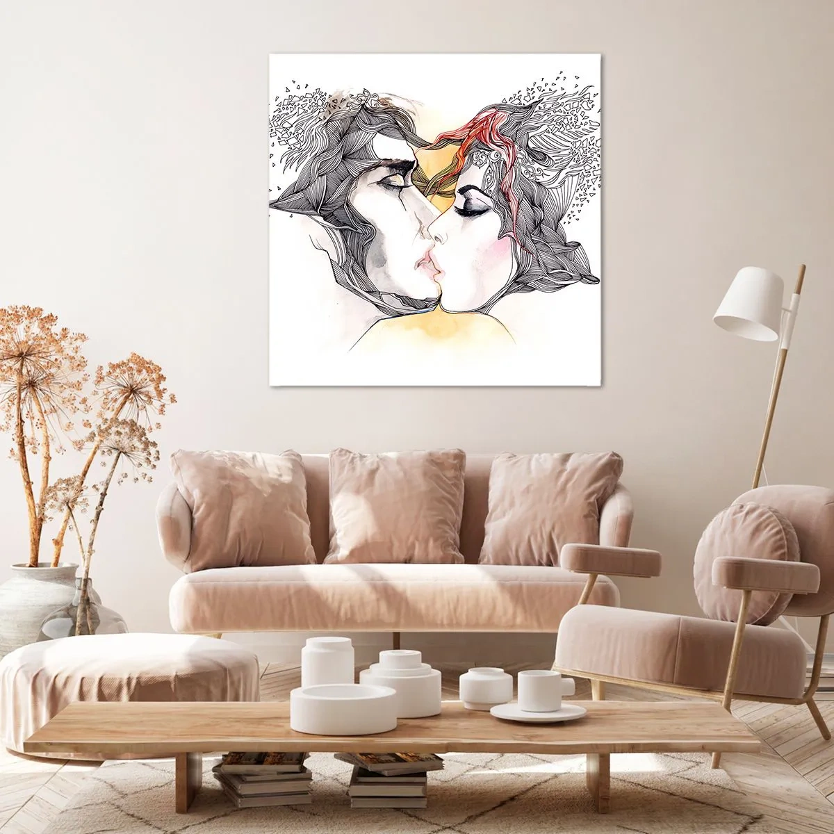 Impression sur toile - Image sur toile - Le monde n'existe pas - 70x70 cm