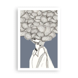 Affiche - Poster - La tête dans les nuages - 61x91 cm