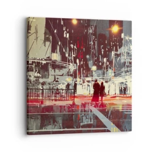 Impression sur toile - Image sur toile - Une grande traversée de ville - 30x30 cm