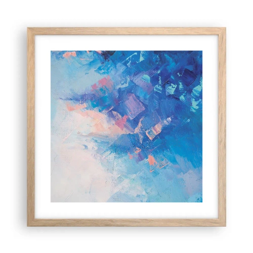 Affiche dans un chêne clair - Poster - Abstraction hivernale - 40x40 cm