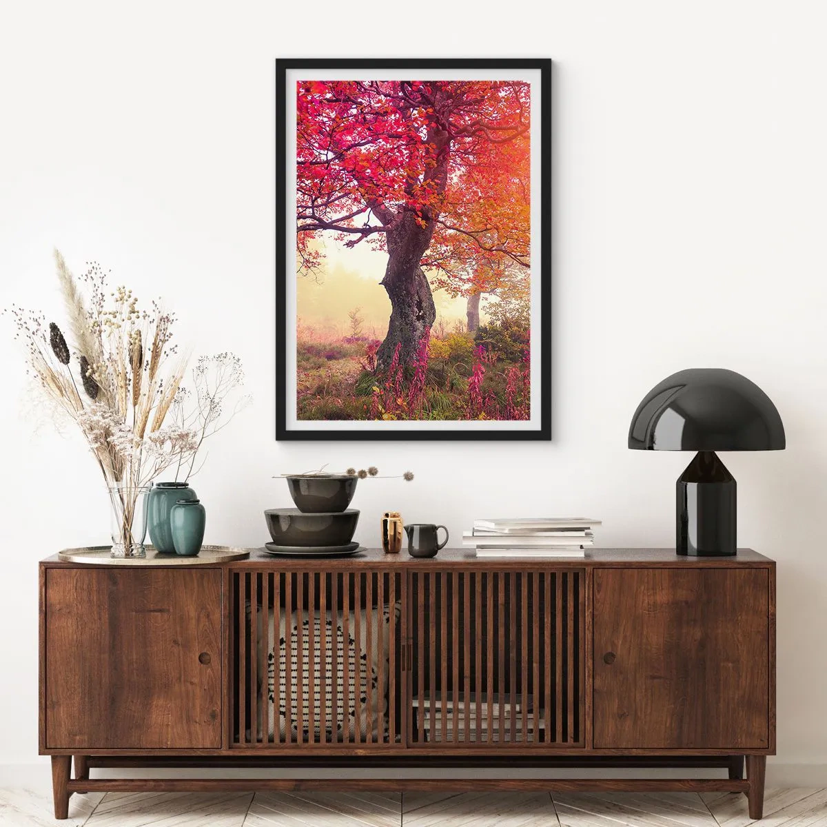 Affiche dans un cadre noir - Poster - Frénésie de floraison - 30x40 cm