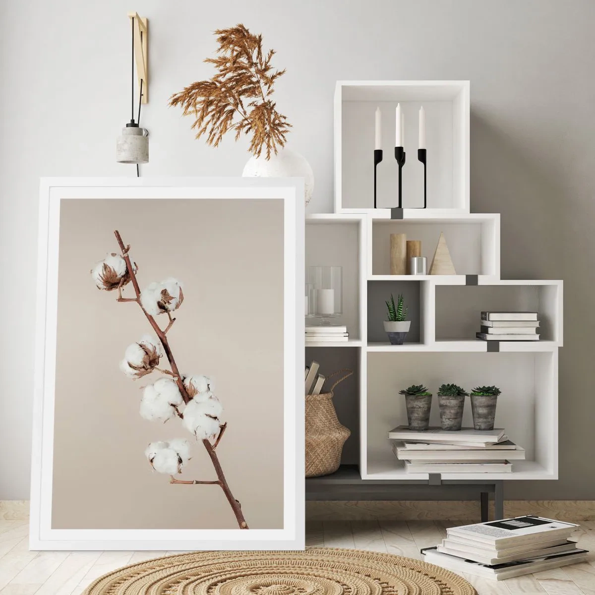 Affiche dans un cadre blanc - Poster - A la source de la douceur - 70x100 cm