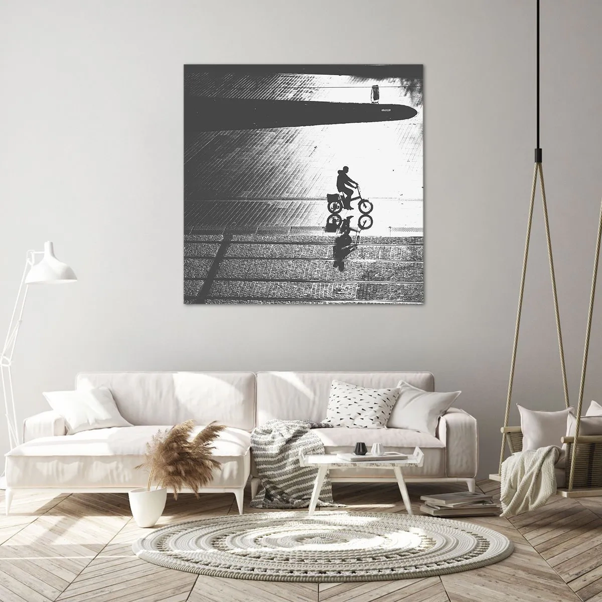 Impression sur toile - Image sur toile - Devant moi, à travers la ville - 50x50 cm