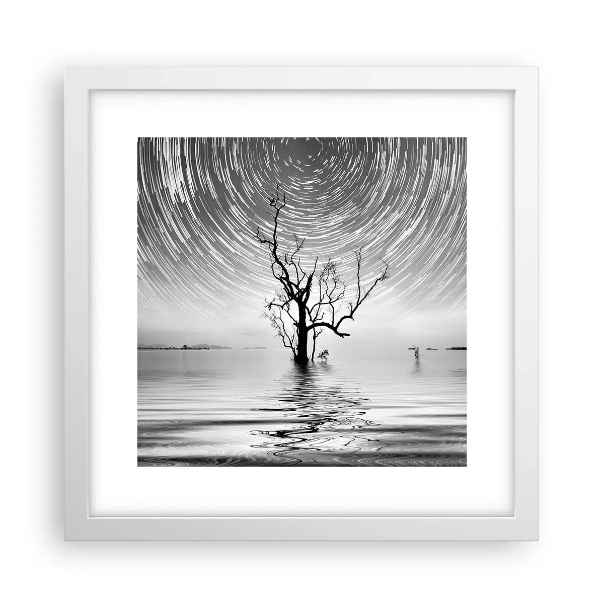 Affiche dans un cadre blanc - Poster - La symphonie de la nature - 30x30 cm