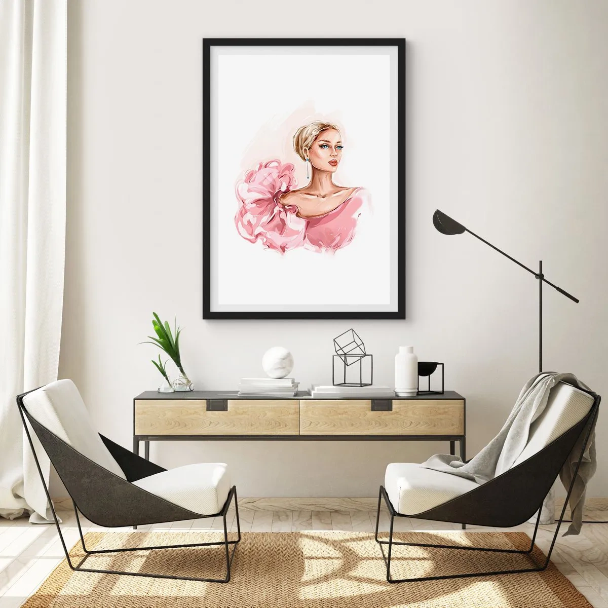 Affiche dans un cadre noir - Poster - Comme peinte... - 61x91 cm