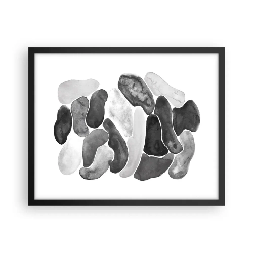 Affiche dans un cadre noir - Poster - Abstraction rocheuse - 50x40 cm