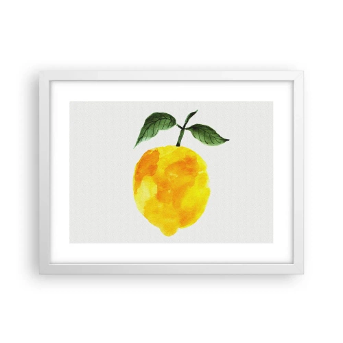 Affiche dans un cadre blanc - Poster - Comment reconnaitre le goût du soleil - 40x30 cm