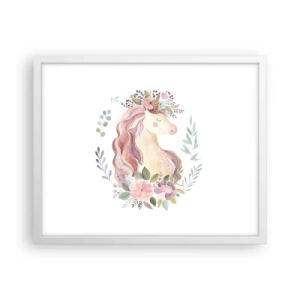 Affiche dans un cadre blanc - Poster - Invitation au monde des contes de fées - 50x40 cm