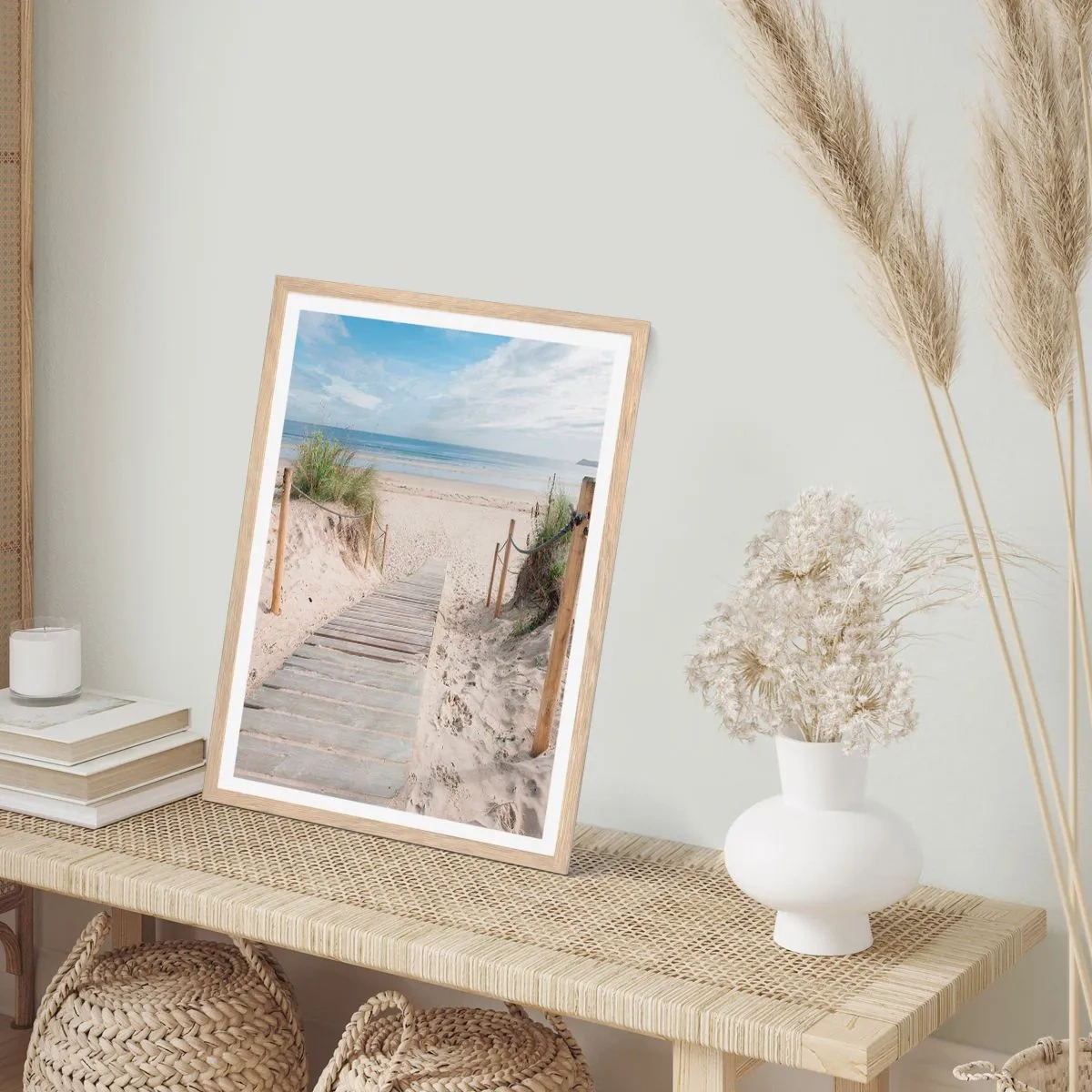 Affiche dans un chêne clair - Poster - A l'horizon - 40x50 cm