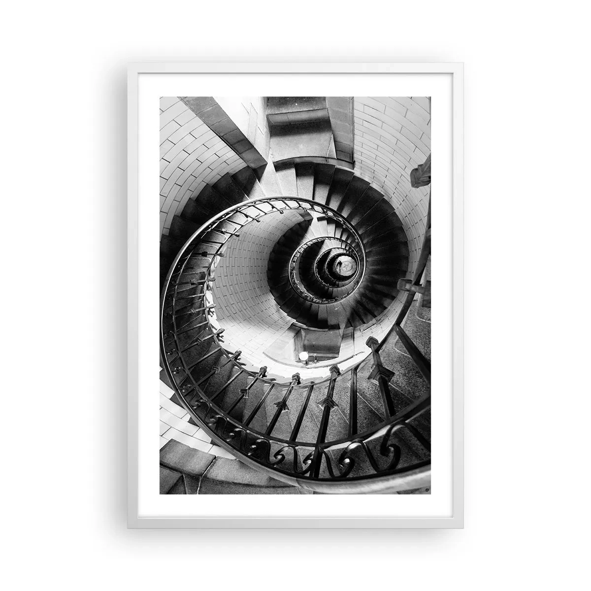 Affiche dans un cadre blanc - Poster - De plus en plus haut - 50x70 cm