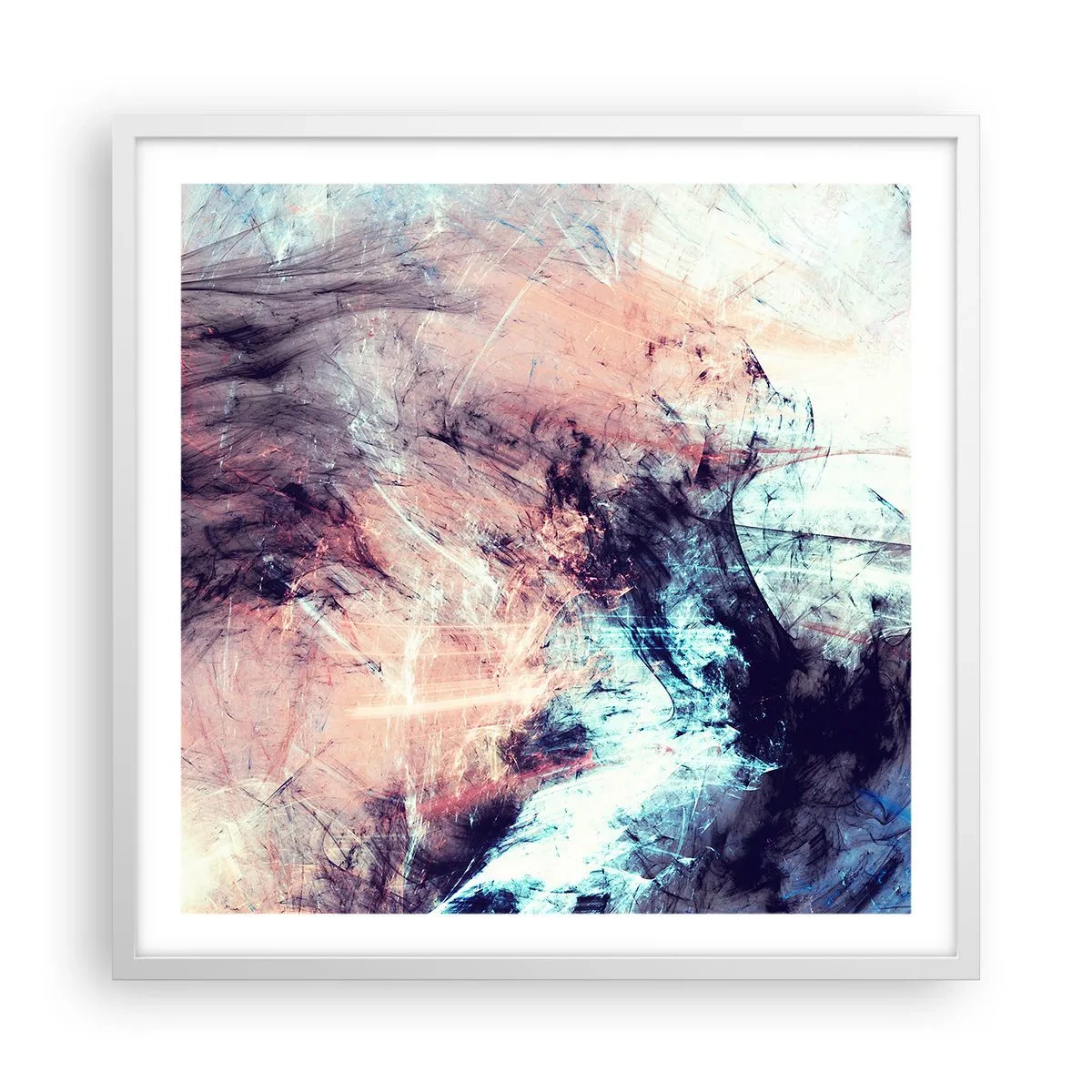 Affiche dans un cadre blanc - Poster - Sentir le vent - 60x60 cm