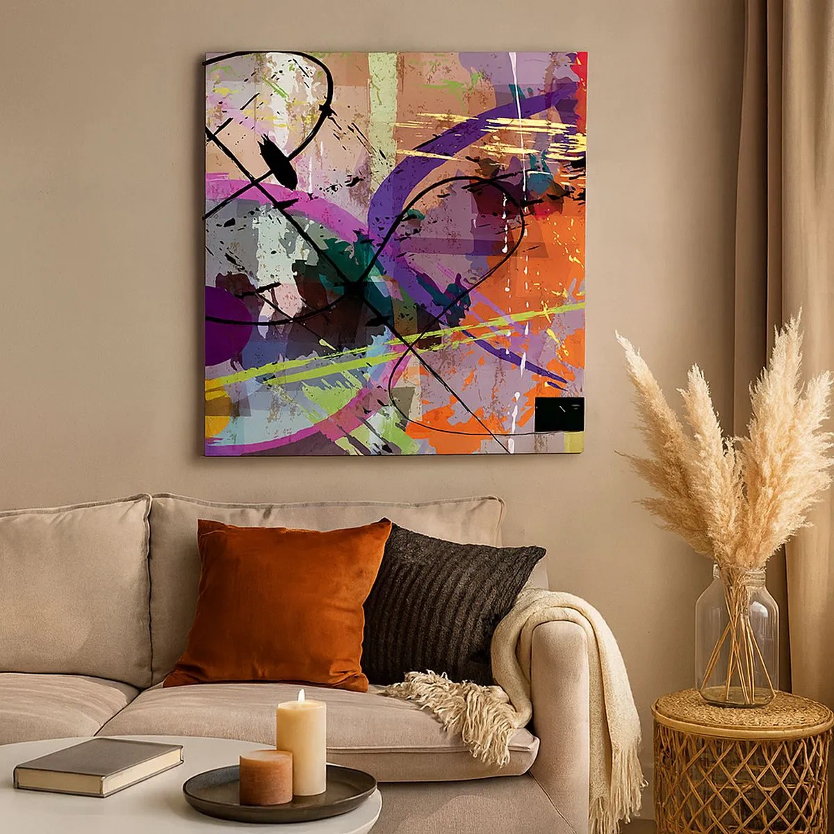 Impression sur toile - Image sur toile - Vous pouvez aller tout droit ou autour - 30x30 cm