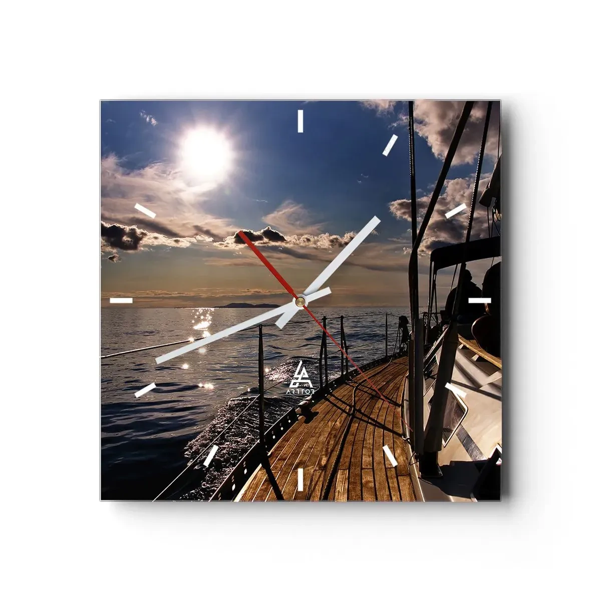 Horloge murale - Pendule murale - Naviguer vers le soleil - 40x40 cm