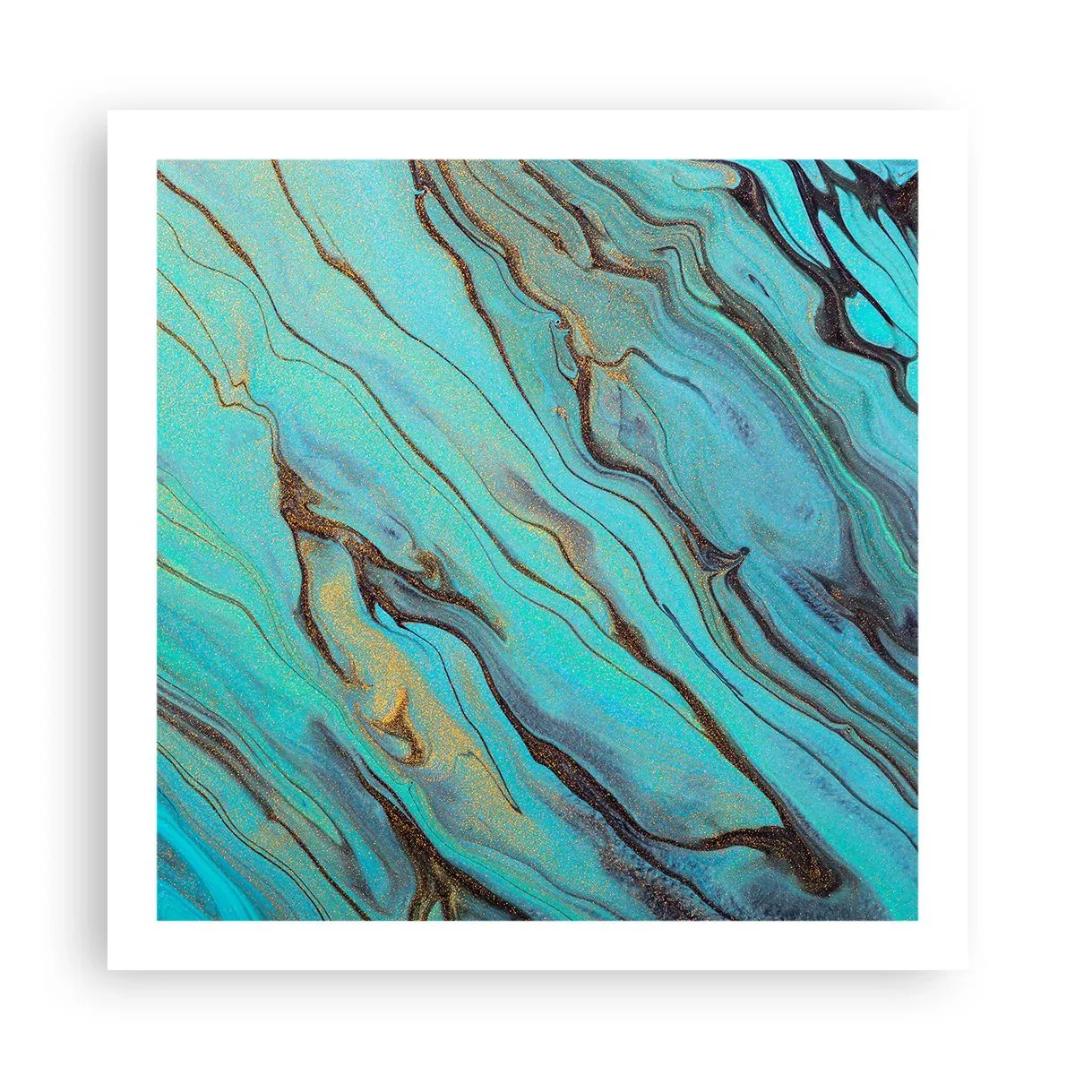 Affiche - Poster - Marée turquoise - 60x60 cm