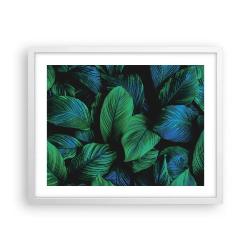 Affiche dans un cadre blanc - Poster - Dans la foule verte - 50x40 cm