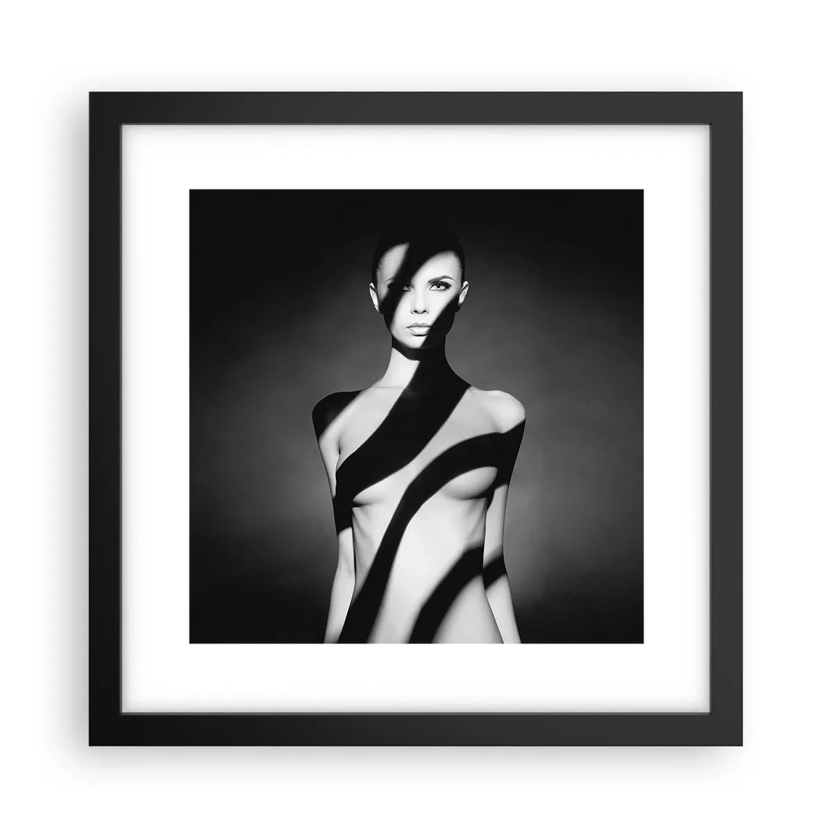 Affiche dans un cadre noir - Poster - Dans la brillance et l'ombre - 30x30 cm