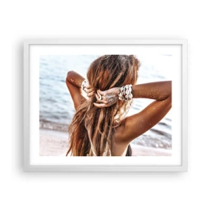 Affiche dans un cadre blanc - Poster - La soeur de l'eau et du soleil - 50x40 cm