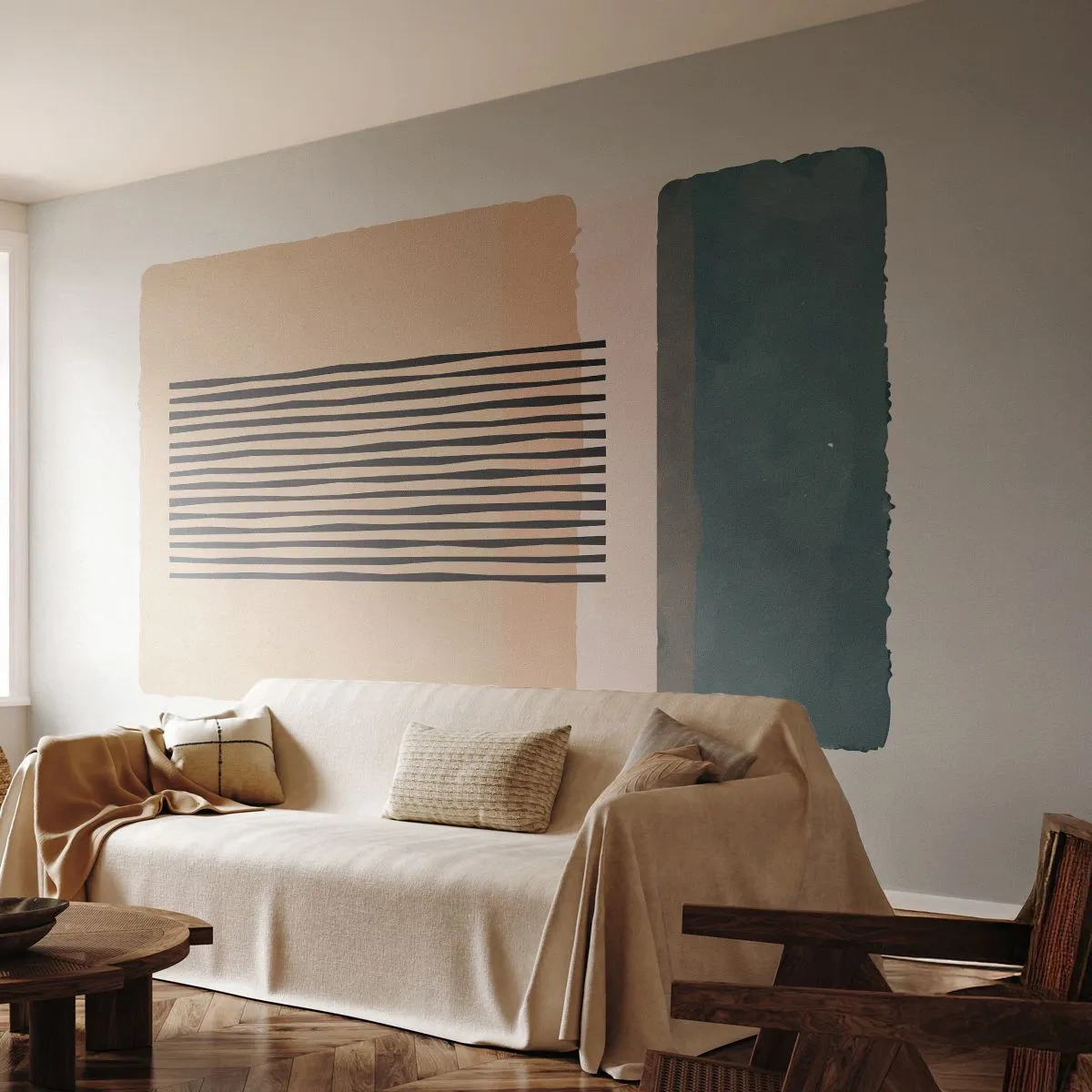 Papier Peint Photo Standard Eco - Tout est en ordre - Abstraction, Graphique, Minimalisme - 500x350 cm