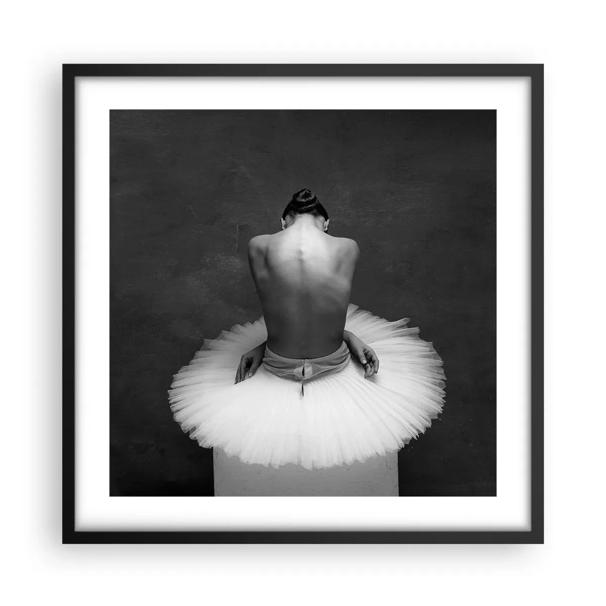 Affiche dans un cadre noir - Poster - C'est justement en train de fleurir - 50x50 cm